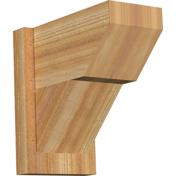 Ekena Millwork Traditional Slat Rough Sawn Outlooker, Western Red Cedar, 8"W x 14"D x 14"H OUT08X14X14TRA06RWR - main